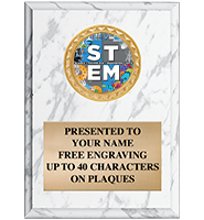 White Marbleized Vertical Insert Plaques