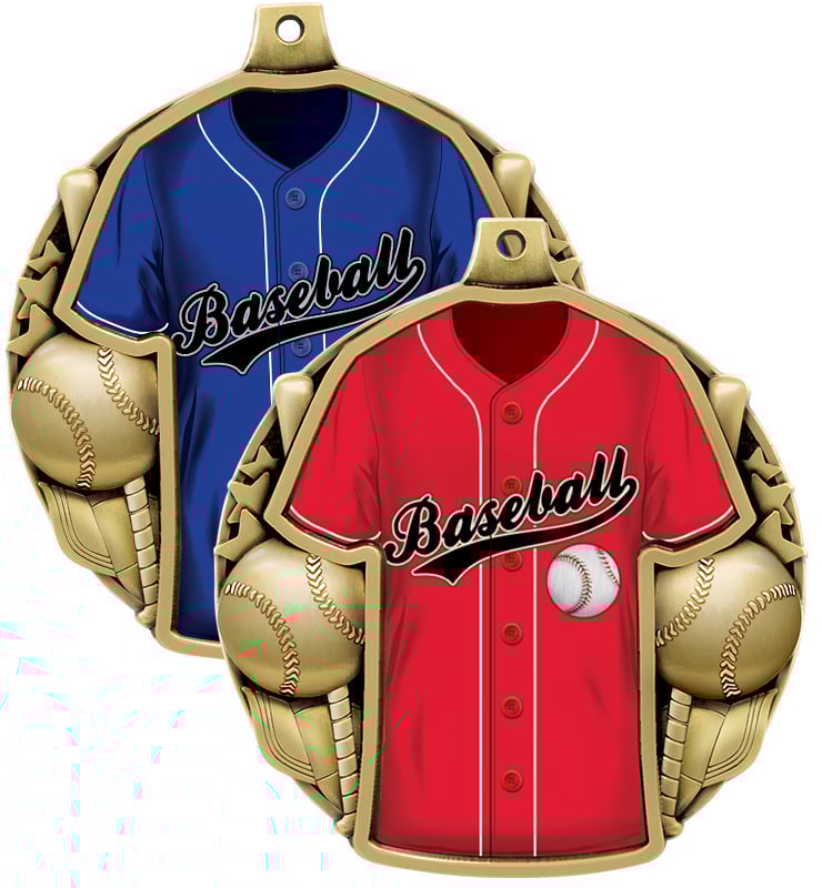 2 1/2" Baseball Jersey Front Insert Medals