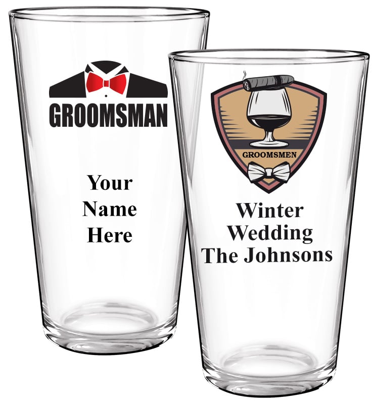 Color Printed Beer Glass 16oz