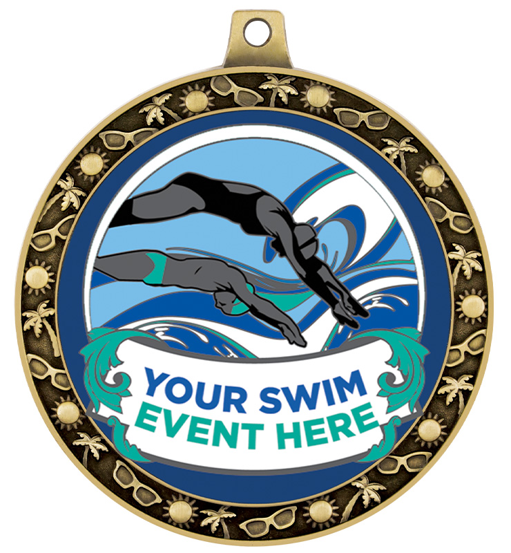 2 1/2" Seasonal Summer Insert Medal