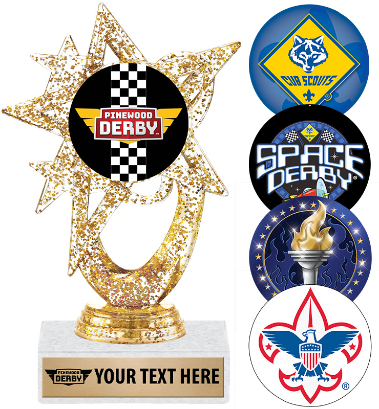6" Gold Glitter Astral Star Scouts™ Trophies
