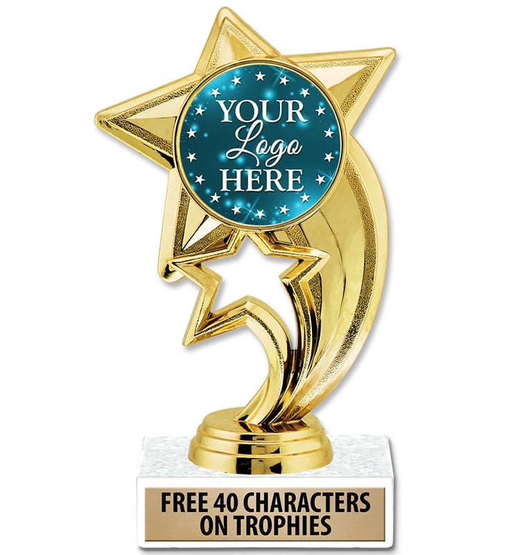 Gold Skyrocket Custom Insert Trophy