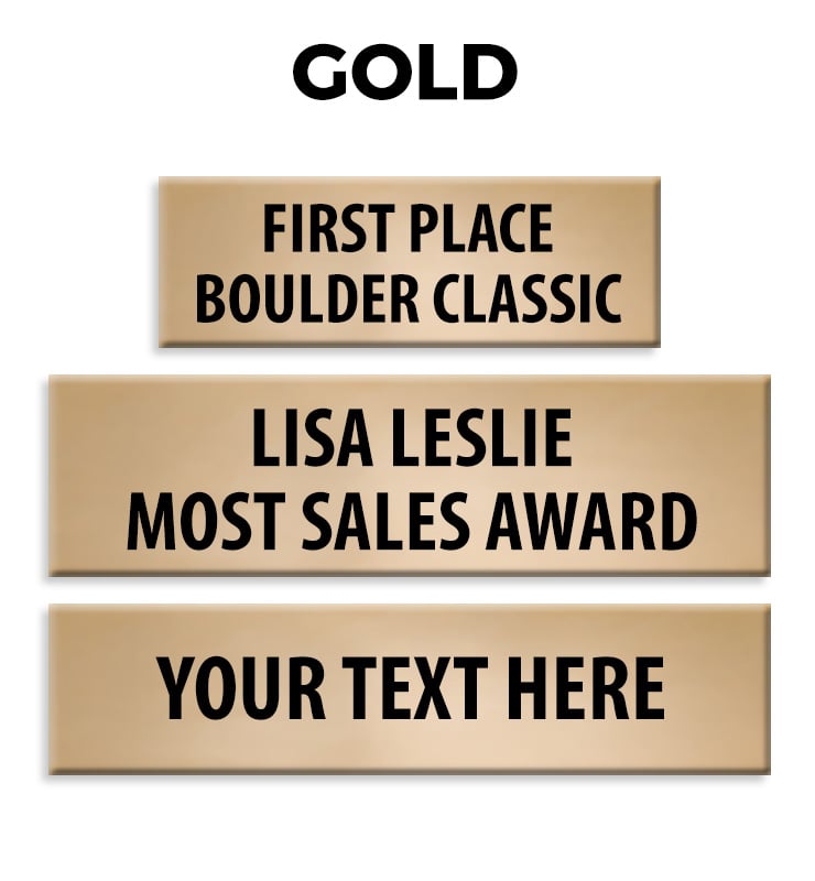 Gold Engraving Plate