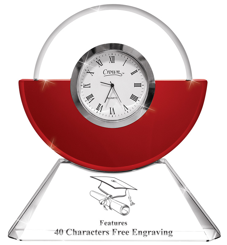 Everlasting Ruby Crystal Clock