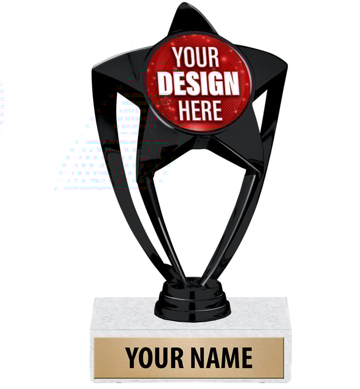 Black Star Custom Insert Trophy