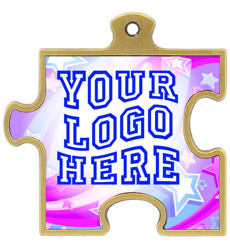 2" Puzzle Piece Medal