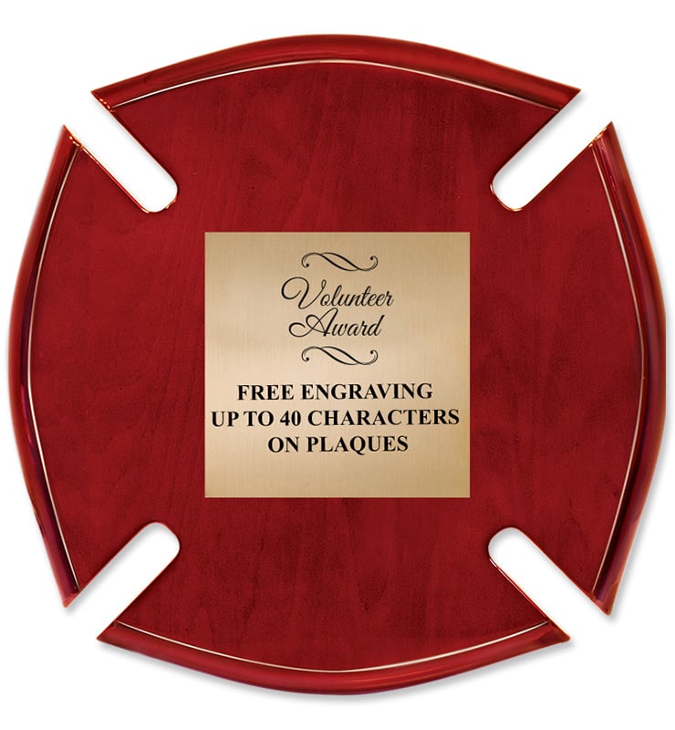 Maltese Cross Rosewood Plaque