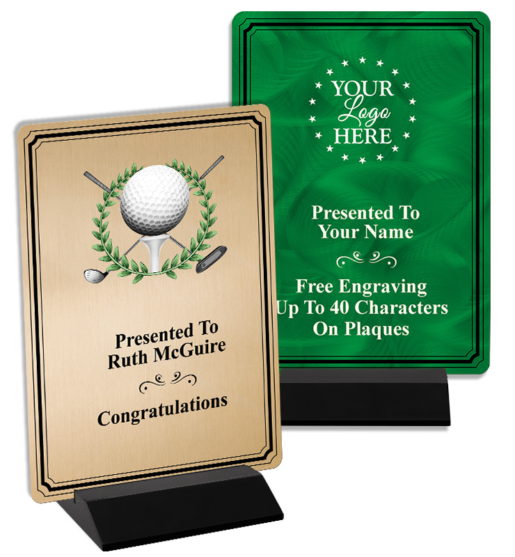 Vertical Metal Plaques On Stand