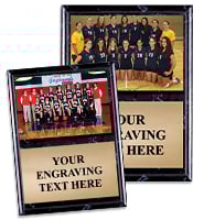 Black Marbleized Vertical Team Photo Plaque