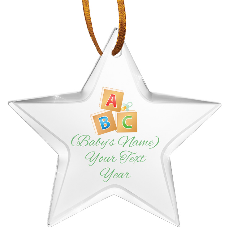 3 1/2" Star Color Printed Ornament