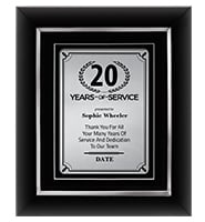 Years Of Service Silver Decor Frame Plaque