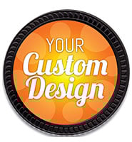 1.25" Round Insert Black Pin