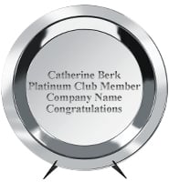 Silver Metal Salvers With Black Stand