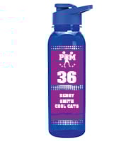 Blue School Spirit Water Bottle 24oz - Purple White