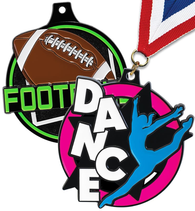 2" Neon Breakout Medals
