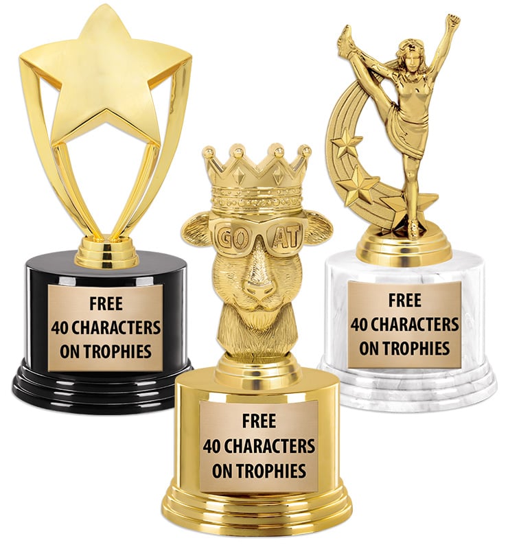 7" & 7 1/4" Deluxe Trophy On Base