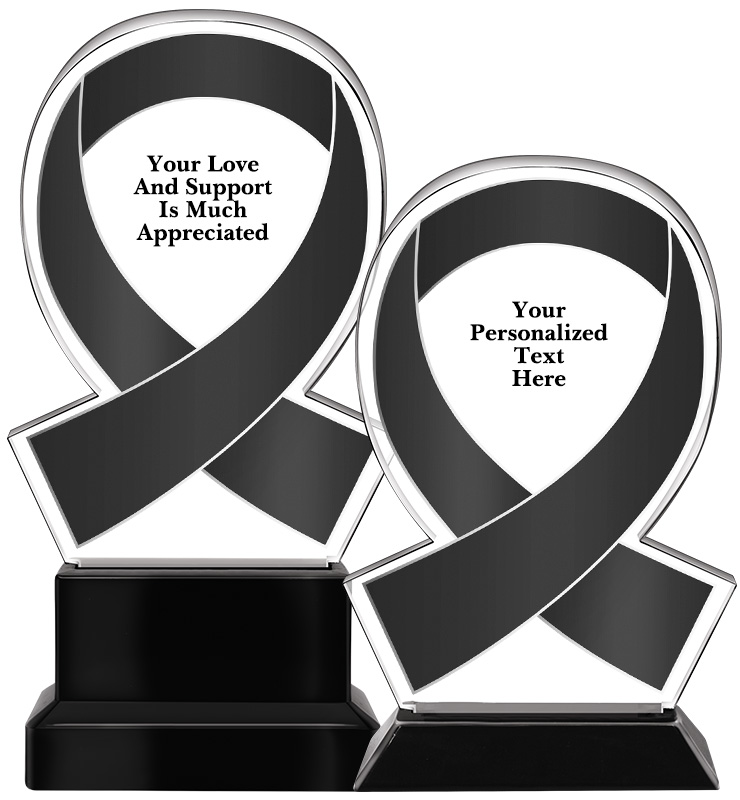 Acrylic Black Awareness Ribbon