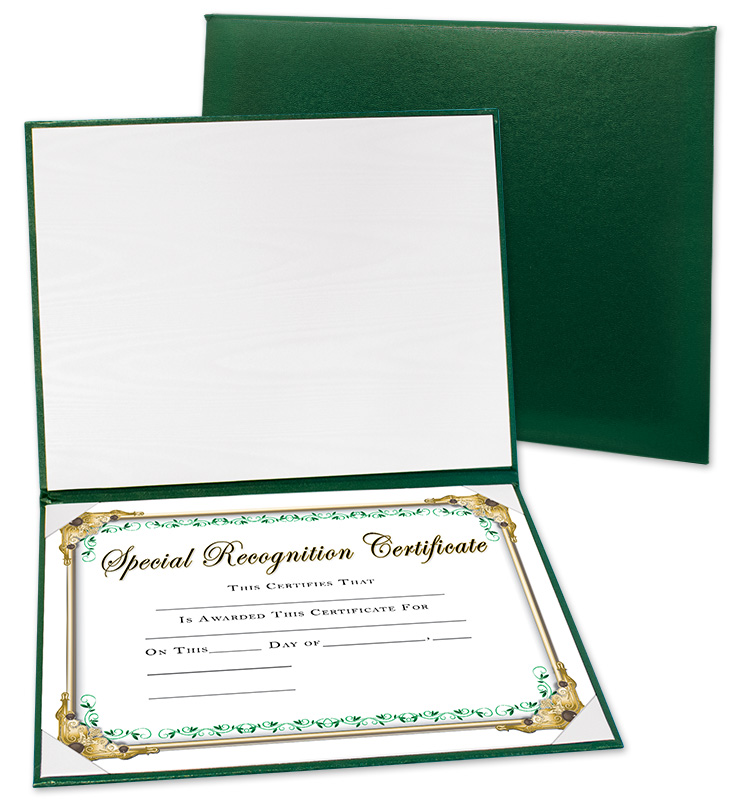 Green Certificate Cover