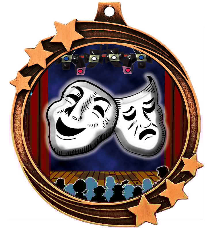 2 1/2" Bronze Shooting Star Medal