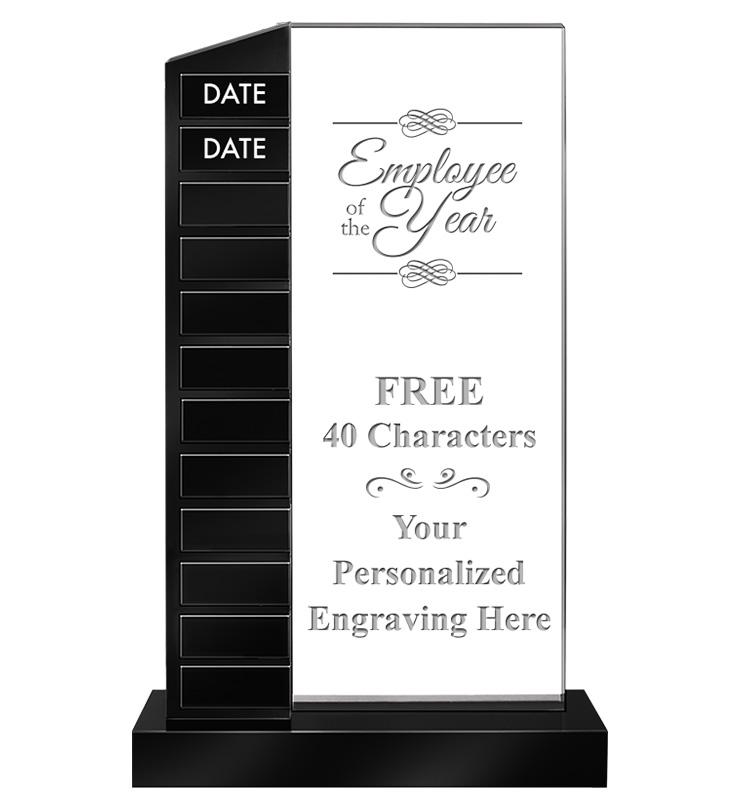 12 Black Plate Slide-In Perpetual Acrylic