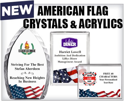 New Arrivals American Flag Crystals And Acrylics