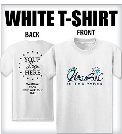 Music In The Parks White T-Shirt With Your Logo