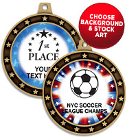 2 1/2" Custom Text Medals