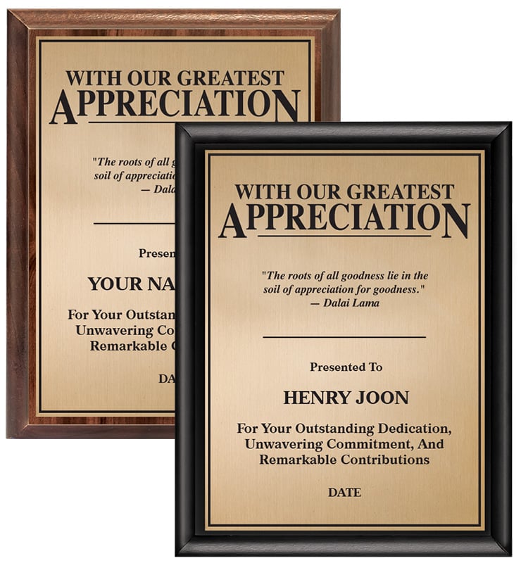 Appreciation Motivational Plaque
