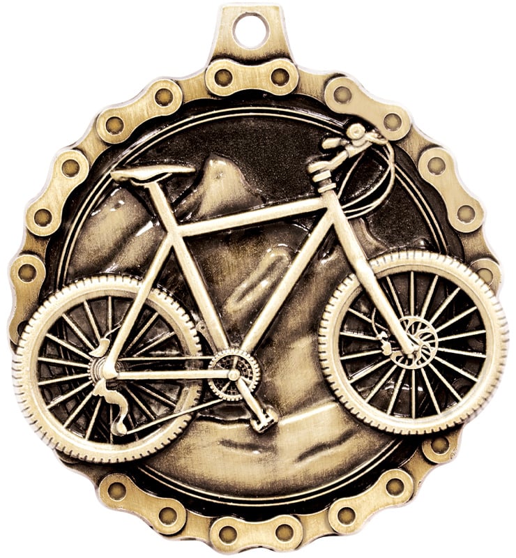 2" 3D Mountain Bike Medals