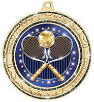 2 &frac34;&rdquo; Black Star Trail Glitter Insert Medal