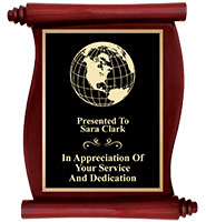 Scroll Rosewood Plaque