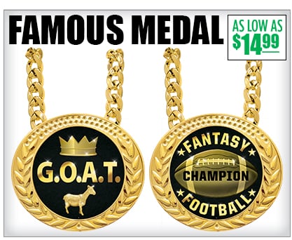 6" Famous Insert Medals