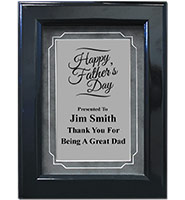 Black Gloss Frame Plaque With Grey Matting