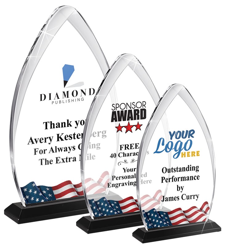 American Flag Gateway Skyline Acrylic