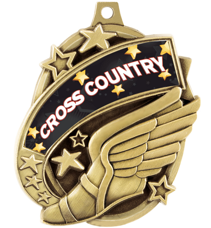 2 1/4" Kudos Winged Foot Medals