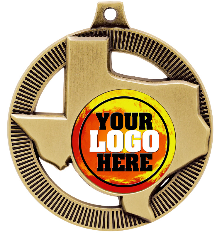 2" Texas State Insert Medal