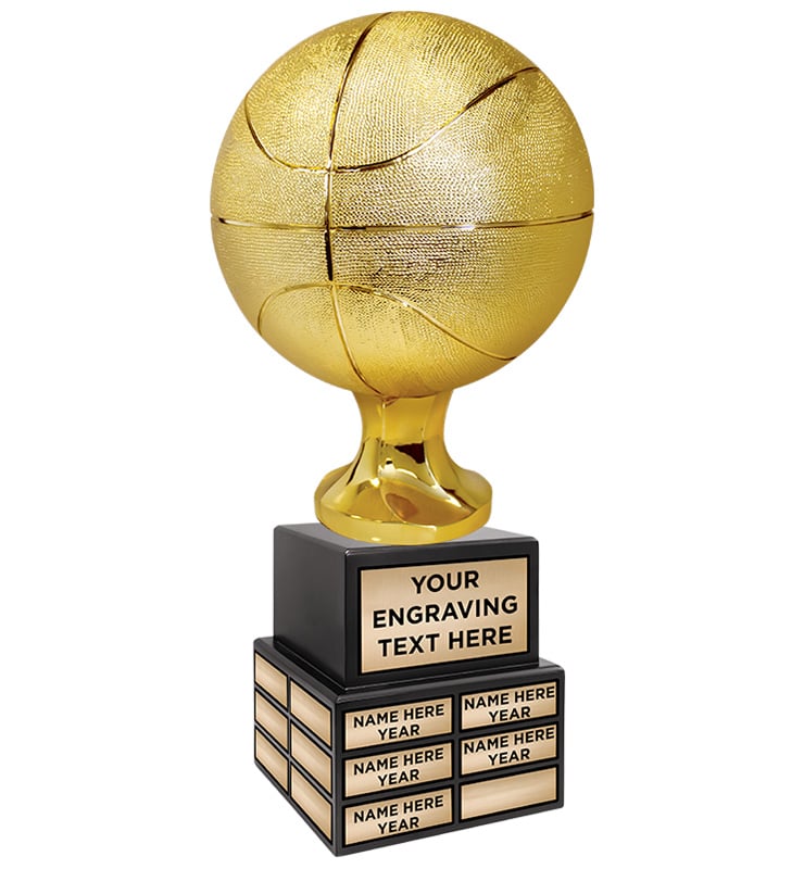 20 3/4" Regulation Size Basketball Perpetual Trophy