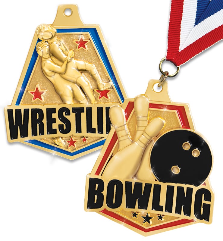 2" Shiny Captain Medals