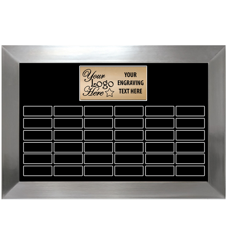 36 Plate Landscape Frame Perpetual Plaque