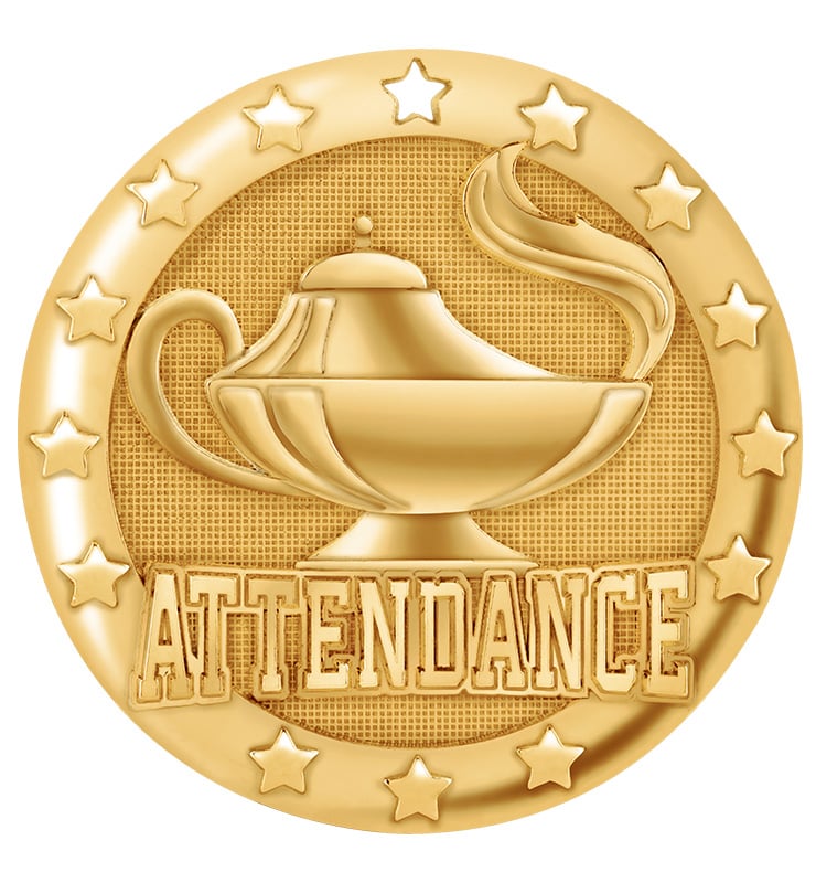 2" Attendance Blaze Medal