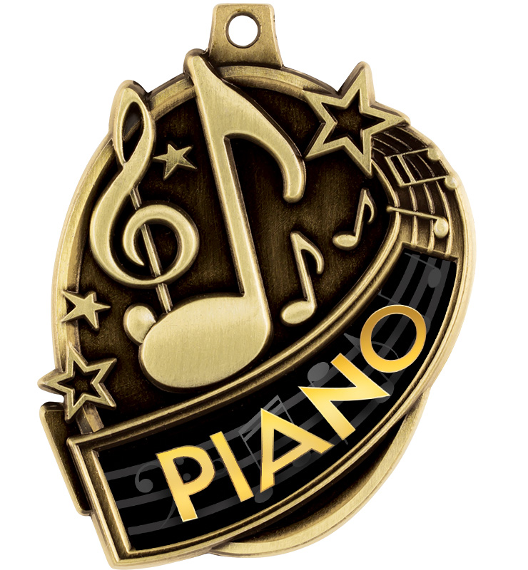 2 1/3" Kudos Piano Medal