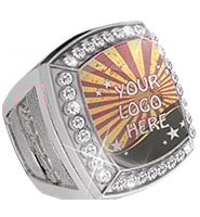 Custom Deluxe Insert Silver USSSA Ring