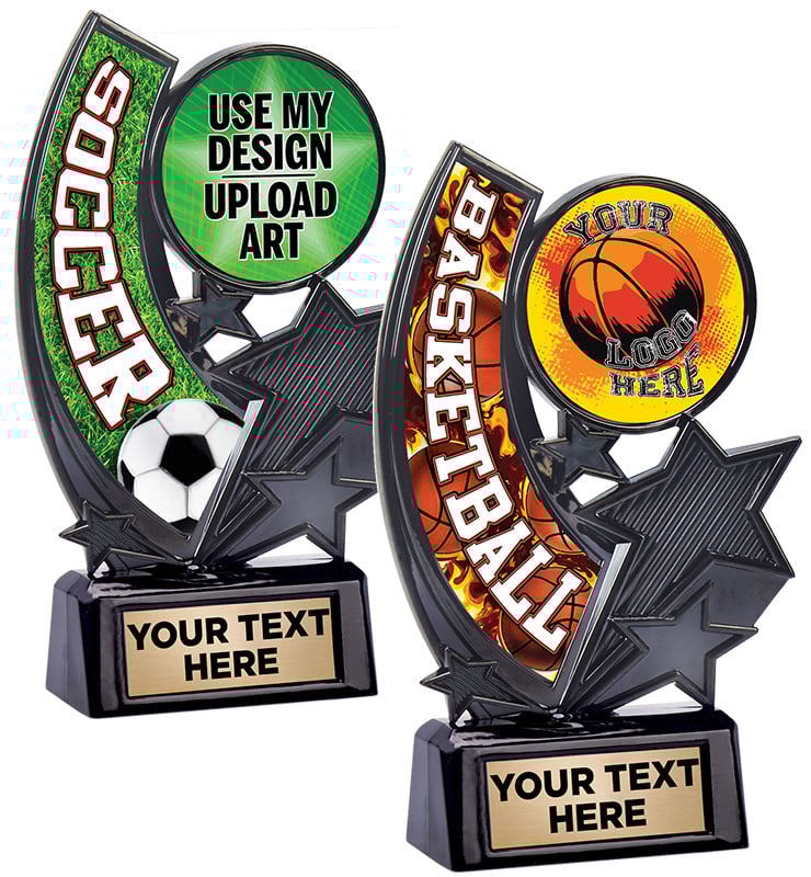 6 1/4" Onyx Icicle Custom Insert Trophy