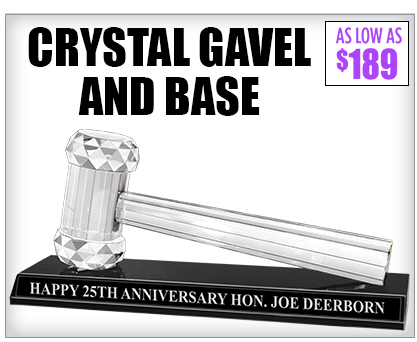 Crystal Gavel And Base