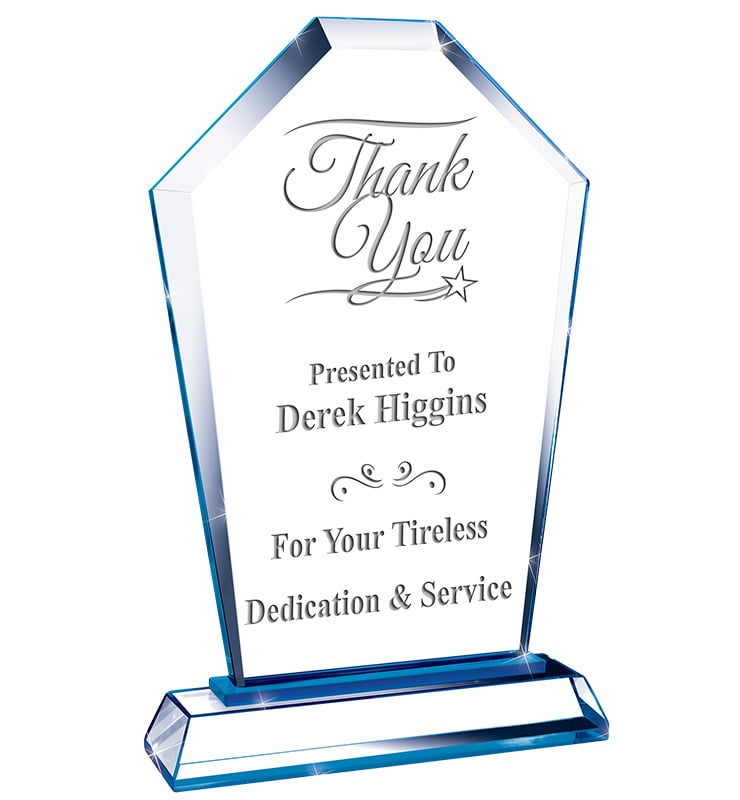 Blue Emphasis Crest Crystal