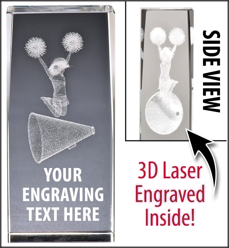 Cheerleading 3D Laser Crystal