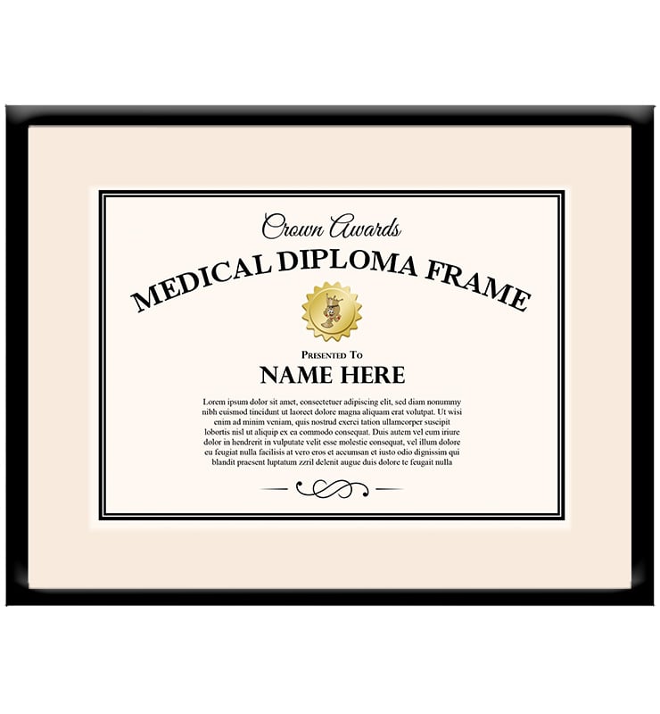 Black Medical Diploma Frame