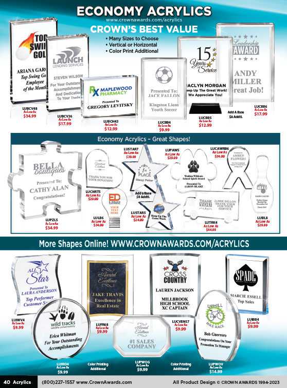 Crown Awards Catalog