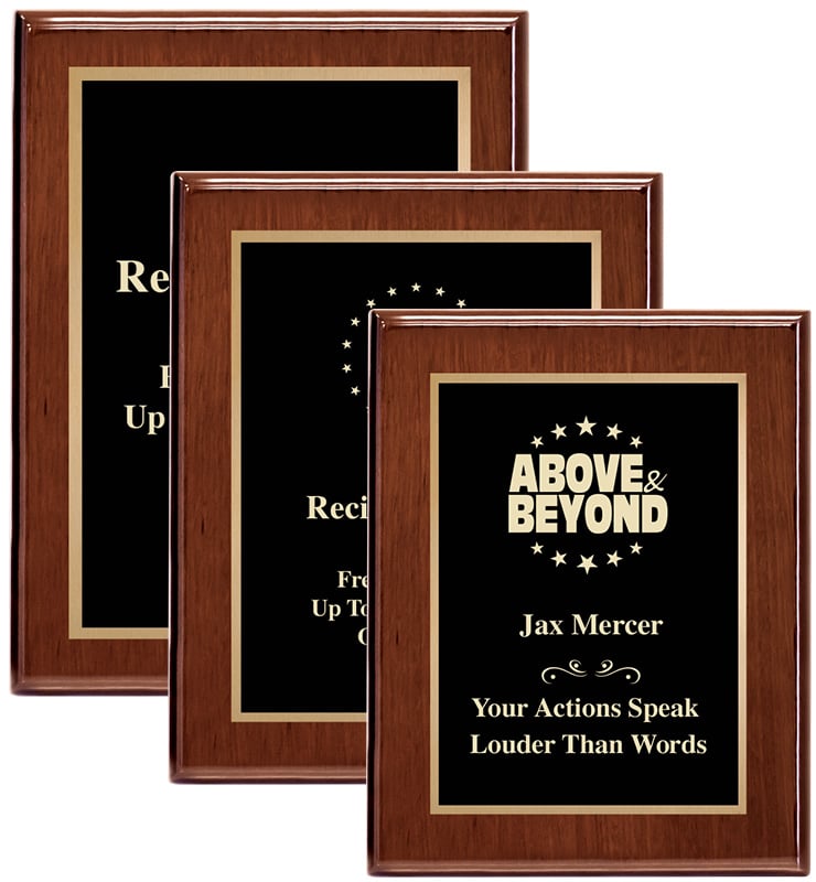 Glossed Walnut Plaques