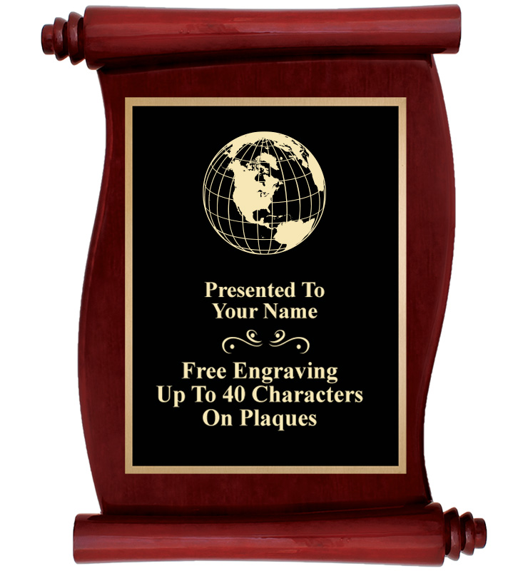 Scroll Rosewood Plaque